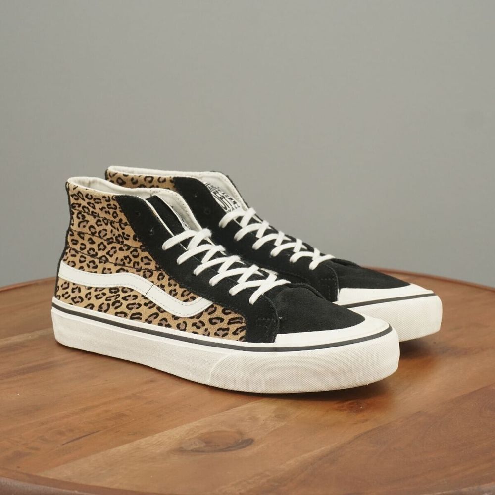 Vans Sk9 Hi 138 Decon SF Suede Brown Leopard Sneakers Size 9 Mens / 10.5 Womens